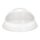Domdeckel transparent mit Loch, Ø 9,5-H4,3 cm