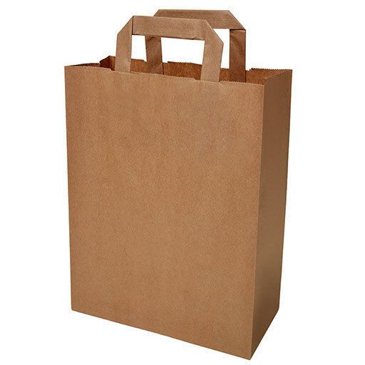 Papiertragetasche braun 22 + 10 x 28 cm