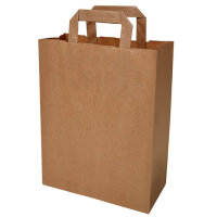 Papiertragetasche braun 22 + 10 x 28 cm | VPE 250