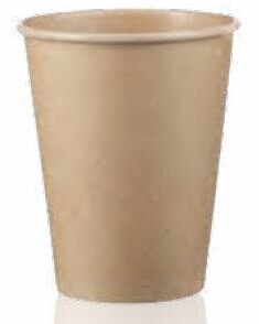 Kaffeebecher 12oz einwandig braun