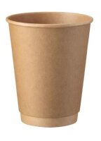 Kaffeebecher 12oz einwandig braun