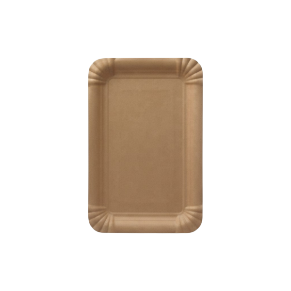Pappteller 10 x 16 cm braun