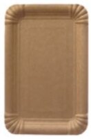 Pappteller 10 x 16 cm braun