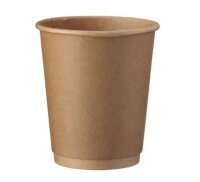 Kaffeebecher 8oz doppelwandig braun