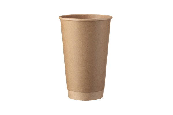 Kaffeebecher 16oz doppelwandig braun | VPE 500 (20 x 25)