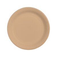 Pappteller Ø 18 cm braun | VPE 1000 (20 x 50)