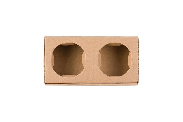 Becherhalter Kraftpapier 2er 21 x 11 x 4 cm | VPE 360 (2 x 180)