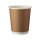 Kaffeebecher 8oz doppelwandig natur/weißer Rand | VPE 500 (20 x 25)