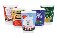 Weihnachtsbecher 12oz Set mit 5 Designs
