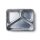Aluschale R881G 227 x 177 x 30 mm 3-geteilt | VPE 1000 (10 x 100)