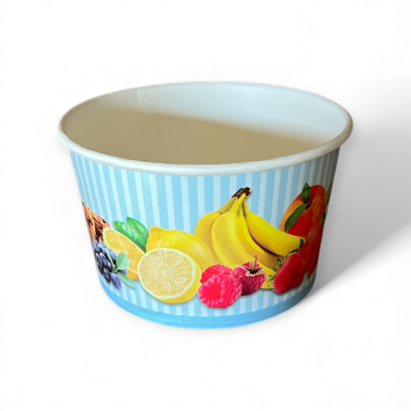 Eisbecher rund 250 ml mit Dekor "Früchte"