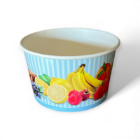 Eisbecher rund 250 ml mit Dekor "Früchte"