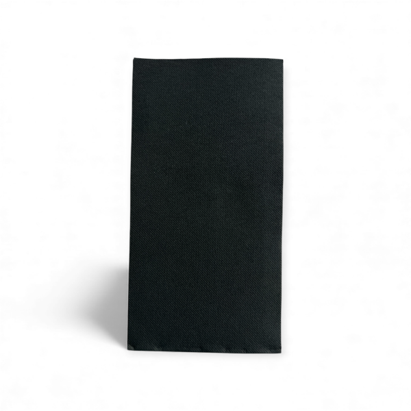 Serviette Soft Point 40 x 40 cm 2-lagig 1/8KF schwarz - IT