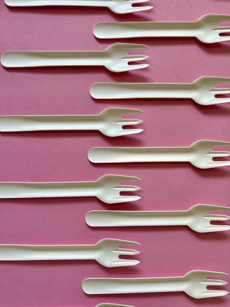 Papiergabel weiß 16 cm