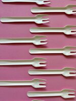 Papiergabel weiß 16 cm