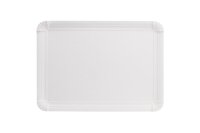 Rechteckiger Pappteller 16 x 23 cm weiß