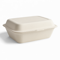 Menübox 600 ml 18,3 x 13,5 cm mit anhängendem Deckel | VPE 500 (10 x 50)