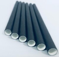 Jumbo Papier-Trinkhalm 200 x 8 mm schwarz