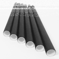 Jumbo Papier-Trinkhalm 200 x 8 mm schwarz