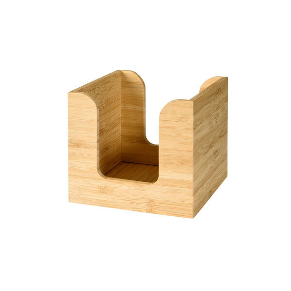 Serviettenständer Bambus für ca. 50 St., 11 x 11 cm, Bambus (VPE 4 St.)
