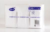 Zelltuchservietten 33 x 32 cm, 1-lagig, Spenderfalz weiß (VPE 4500 St.)