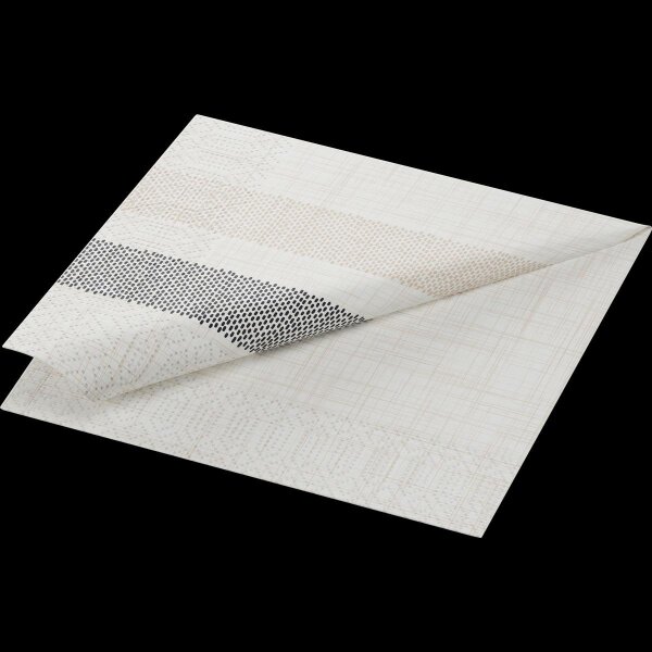 Zelltuchservietten 33 x 32 cm, 2-lagig, Spenderfalz Rigato black (VPE 1800 St.)