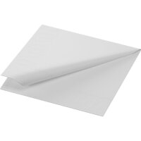 Zelltuchservietten 24 x 24 cm, 3-lagig, 1/4-Falz, Uni weiß (VPE 2000 St.)