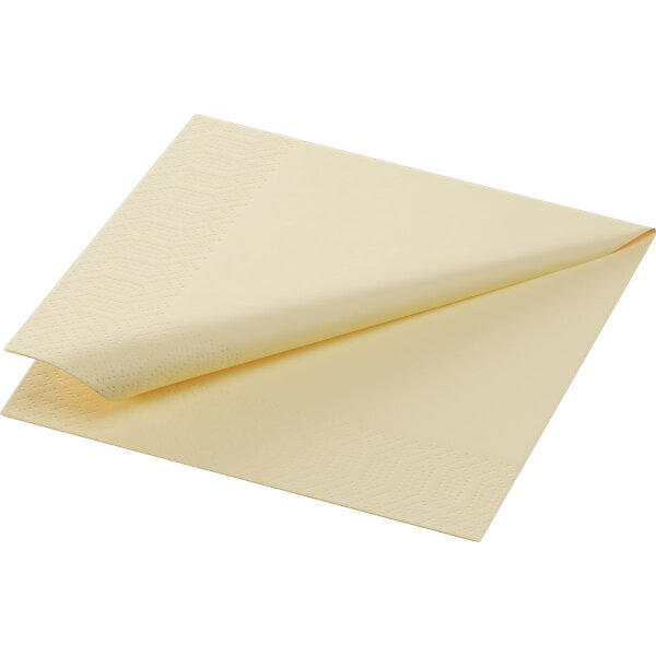 Zelltuchservietten 24 x 24 cm, 3-lagig, 1/4-Falz, Uni cream (VPE 2000 St.)