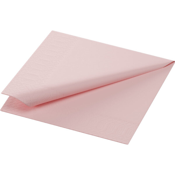 Zelltuchservietten 24 x 24 cm, 3-lagig, 1/4-Falz, Uni 2.000 St. VPE mellow rose (VPE 2000 St.)