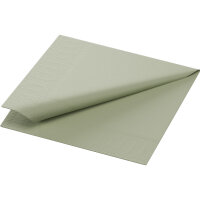 Zelltuchservietten 24 x 24 cm, 3-lagig, 1/4-Falz, Uni pistachio green (VPE 2000 St.)