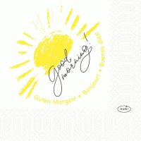 Zelltuchservietten 24 x 24 cm, 3-lagig, 1/4-Falz, Motive Love Mornings (VPE 2000 St.)