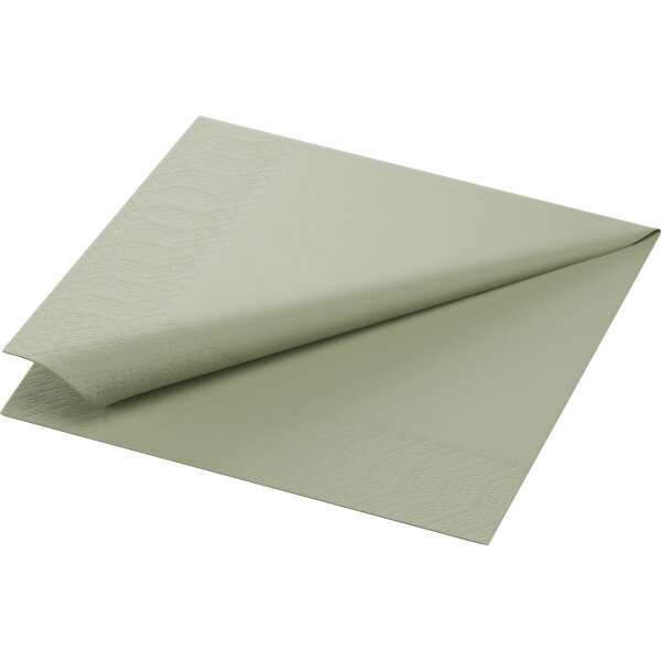Zelltuchservietten 33 x 33 cm, 3-lagig, 1/4-Falz, Uni pistachio green (VPE 1000 St.)