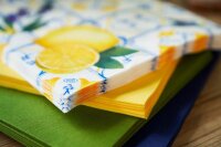 Zelltuchservietten 33 x 33 cm, 3-lagig, 1/4-Falz, Motive, Kleinpack Mediterrian (VPE 500 St.)