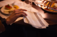 Zelltuchservietten 33 x 33 cm, 3-lagig, 1/4-Falz, Motive, Kleinpack Rigato black (VPE 500 St.)