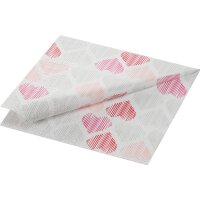 Zelltuchservietten 33 x 33 cm, 3-lagig, 1/4-Falz, Motive, Kleinpack Amour (VPE 500 St.)