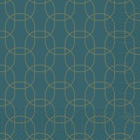 Zelltuchservietten 33 x 33 cm, 3-lagig, 1/4-Falz, Motive, Kleinpack Golden Deco (VPE 500 St.)