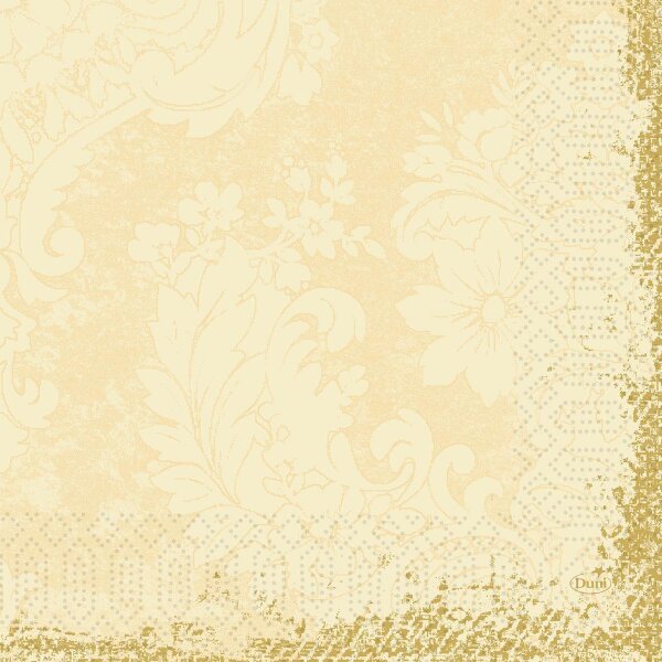 Zelltuchservietten 33 x 33 cm, 3-lagig, 1/4-Falz, Motive Royal cream (VPE 1000 St.)