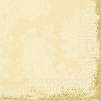Zelltuchservietten 33 x 33 cm, 3-lagig, 1/4-Falz, Motive Royal cream (VPE 1000 St.)