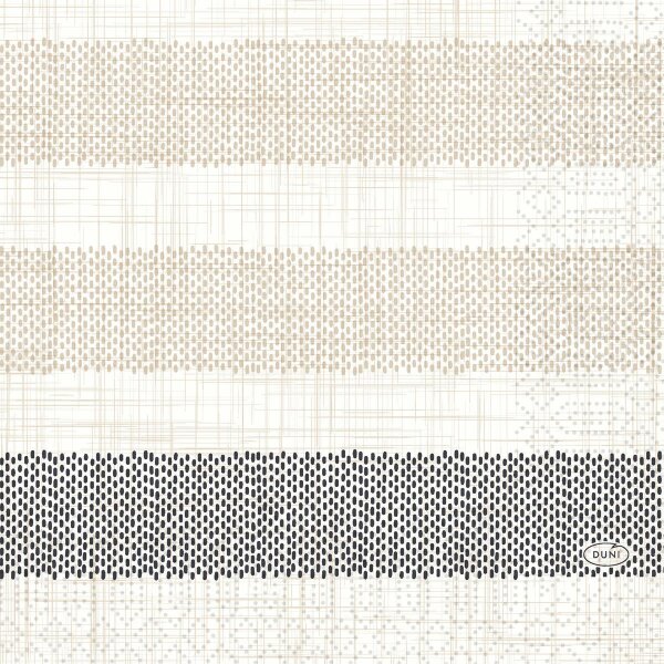 Zelltuchservietten 33 x 33 cm, 3-lagig, 1/4-Falz, Motive Rigato black (VPE 1000 St.)