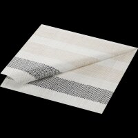 Zelltuchservietten 33 x 33 cm, 3-lagig, 1/4-Falz, Motive Rigato black (VPE 1000 St.)