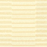 Zelltuchservietten 33 x 33 cm, 3-lagig, 1/4-Falz, Motive Tessuto cream (VPE 1000 St.)
