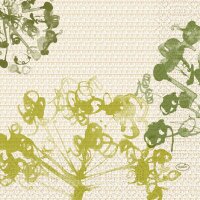 Zelltuchservietten 33 x 33 cm, 3-lagig, 1/4-Falz, Motive Green Umbles (VPE 1000 St.)