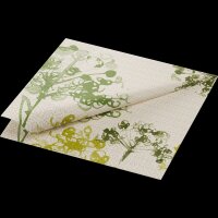 Zelltuchservietten 33 x 33 cm, 3-lagig, 1/4-Falz, Motive Green Umbles (VPE 1000 St.)