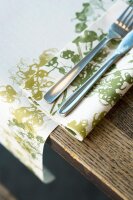 Zelltuchservietten 33 x 33 cm, 3-lagig, 1/4-Falz, Motive Green Umbles (VPE 1000 St.)