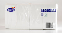 Zelltuchservietten 33 x 33 cm, 3-lagig, 1/8-Buchfalz, Uni weiß (VPE 1250 St.)