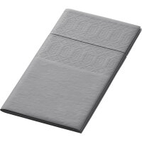 Zelltuchservietten 33 x 33 cm, 3-lagig, 1/8-Kopffalz, Uni granite grey (VPE 1000 St.)
