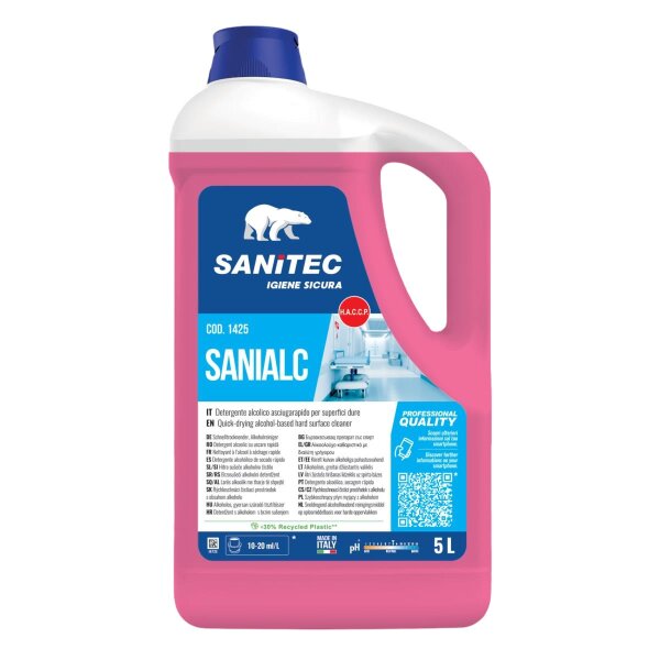 Sanialc 5kg - Alkoholreiniger für alle Oberflächen | VPE 1
