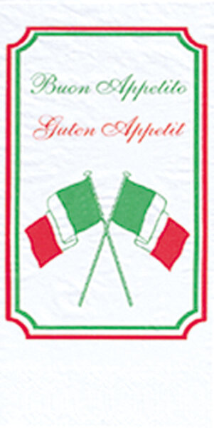 Zelltuchservietten 40 x 40 cm, 2-lagig, 1/8-Buchfalz, Motive Buon Appetito (VPE 1500 St.)