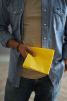 Zelltuchservietten 40 x 40 cm, 3-lagig, 1/4-Falz, Uni gelb (VPE 1000 St.)