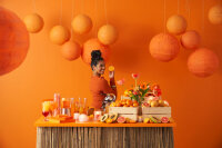 Zelltuchservietten 40 x 40 cm, 3-lagig, 1/4-Falz, Uni sun orange (VPE 1000 St.)